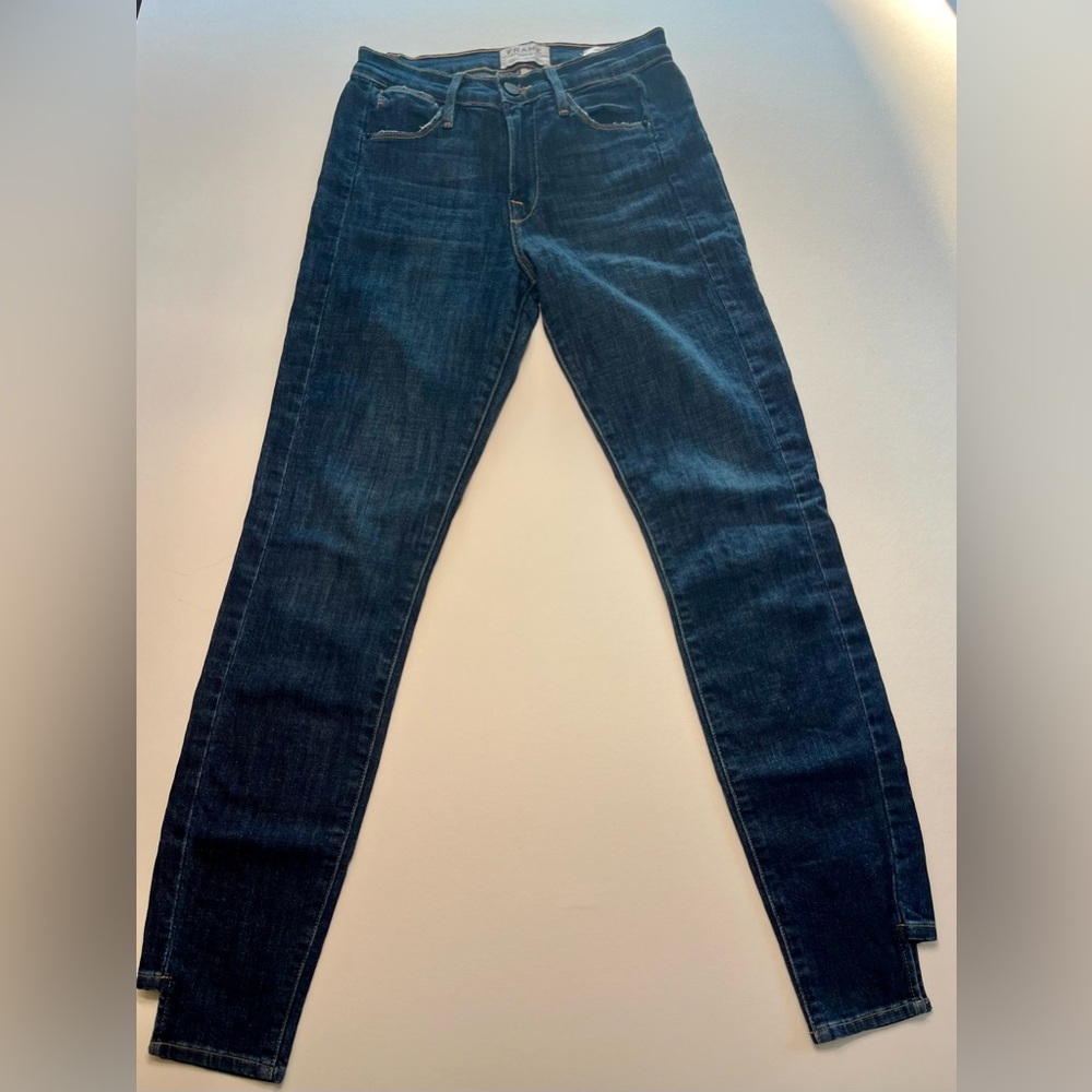 Frame Denim Le High Skinny Blue Jeans Size 26 Dark Wash London-Los Angeles